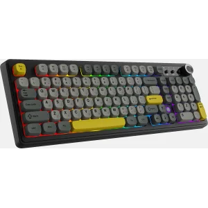 Клавіатура бездротова Ajazz AF98 Plus Black Gray Yellow (AF98-PLUS-BGY) UA