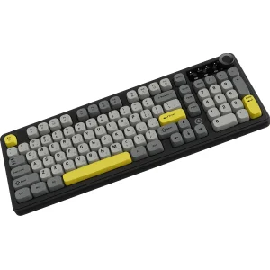 Клавіатура бездротова Ajazz AF98 Plus Black Gray Yellow (AF98-PLUS-BGY) UA