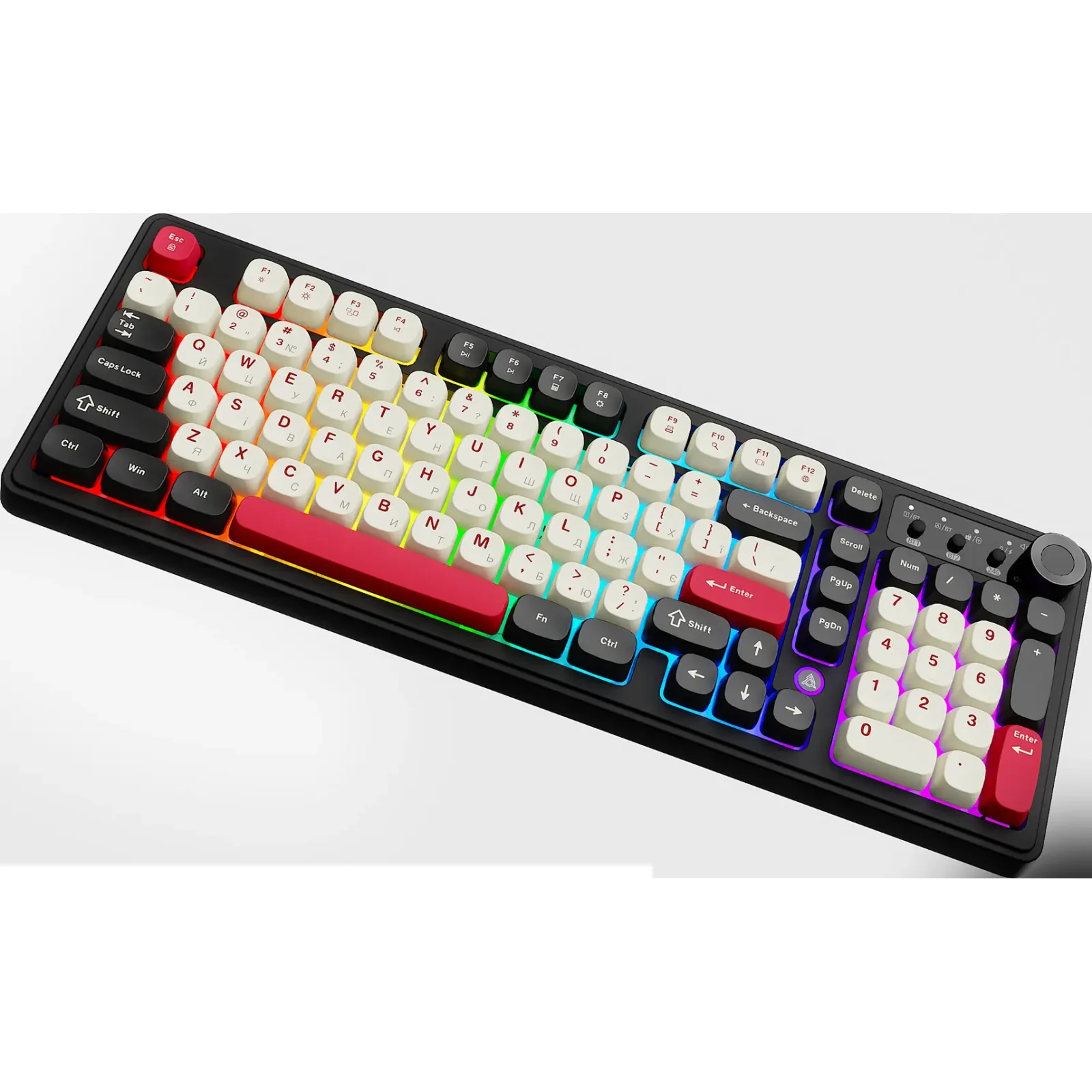 Клавиатура беспроводная Ajazz AF98 Plus Black Shark Red (AF98-PLUS-BSR) UA