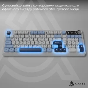 Клавіатура бездротова Ajazz AF98 Plus Glacier Blue (AF98-PLUS-GB) UA