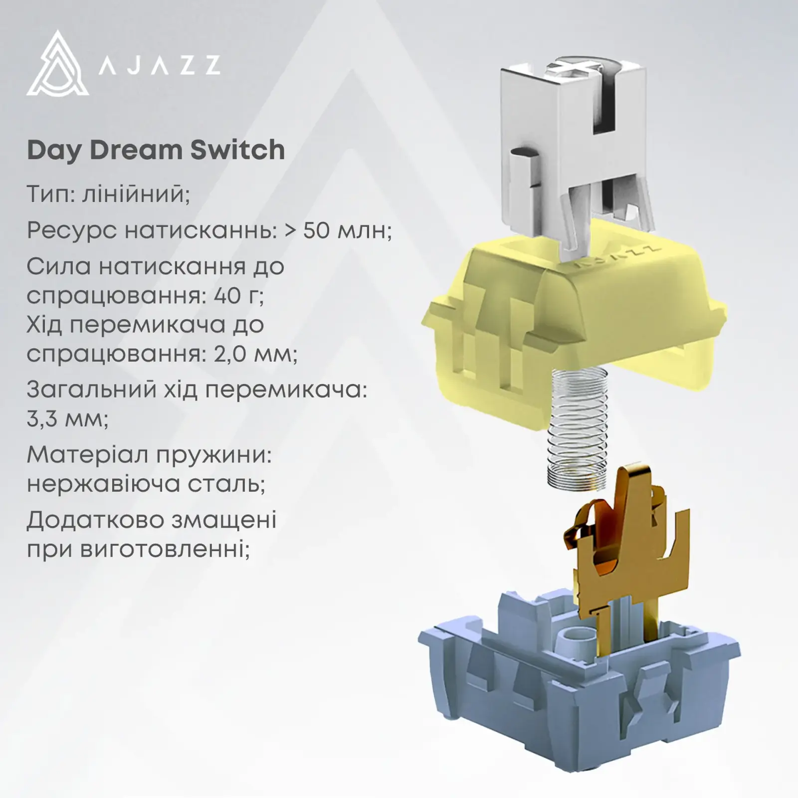 Клавіатура Ajazz AK650 Day Dream Switch Gradient Black Gray (AK650-DD-BG) UA