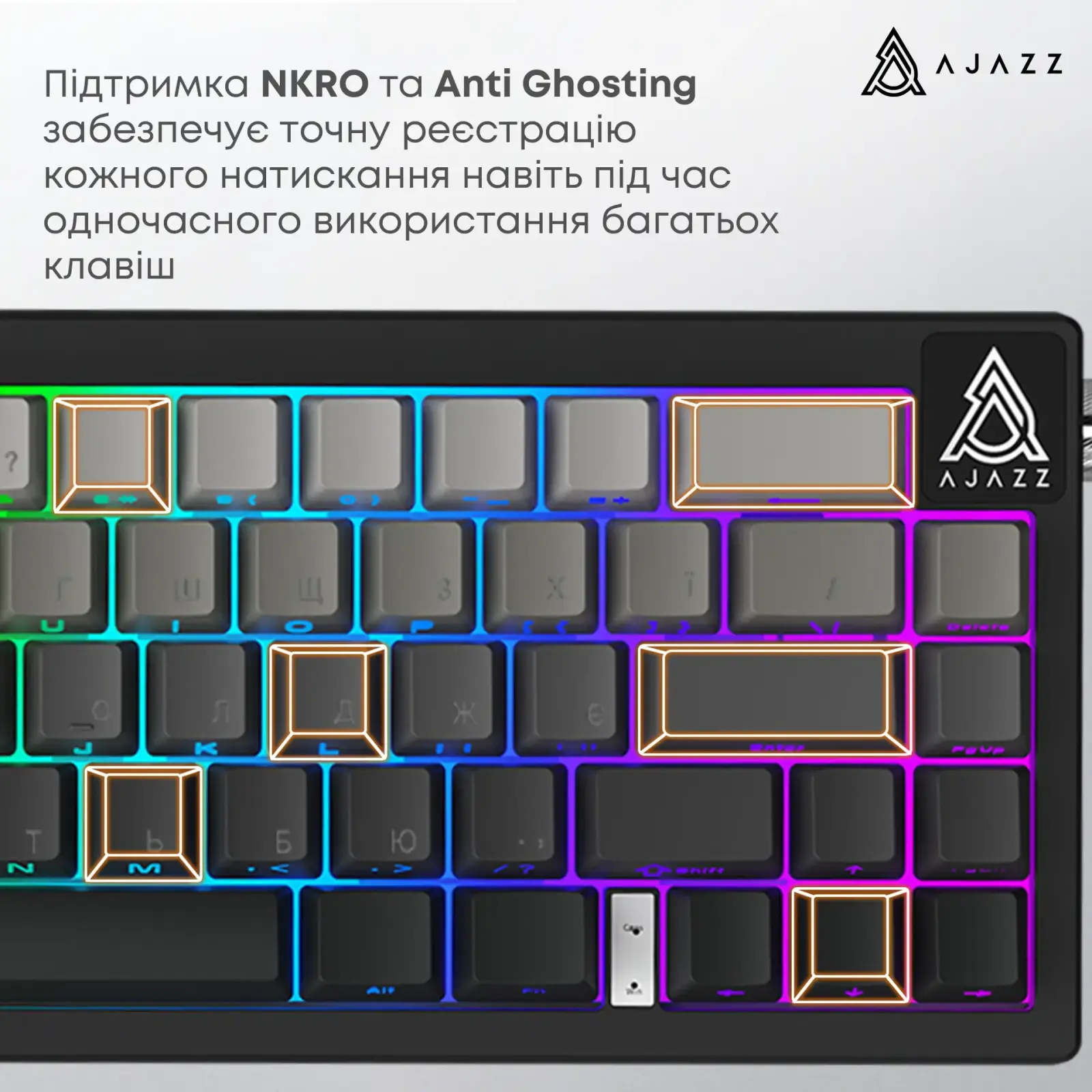 Клавіатура Ajazz AK650 Day Dream Switch Gradient Black Gray (AK650-DD-BG) UA