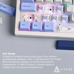 Клавіатура Ajazz AK650 Sea Salt Switch White (AK650-SS-BWB) UA
