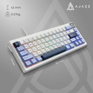Клавіатура Ajazz AK650 Sea Salt Switch White (AK650-SS-BWB) UA