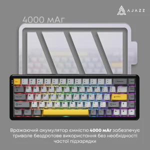 Клавиатура беспроводная Ajazz AK680 Max (8+8K) Magnetic Switch Black (AK680-M-BGY-A) UA