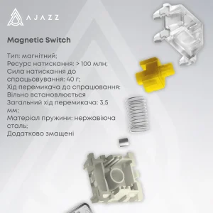 Клавіатура Ajazz AK680 MAX Magnetic Switch RGB USB White (AK680-M-BWD-AW) UA