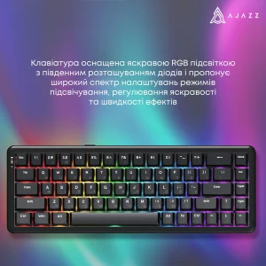 Клавиатура Ajazz AK680 Max Magnetic Switch Black (AK680-WM-B-A) UA