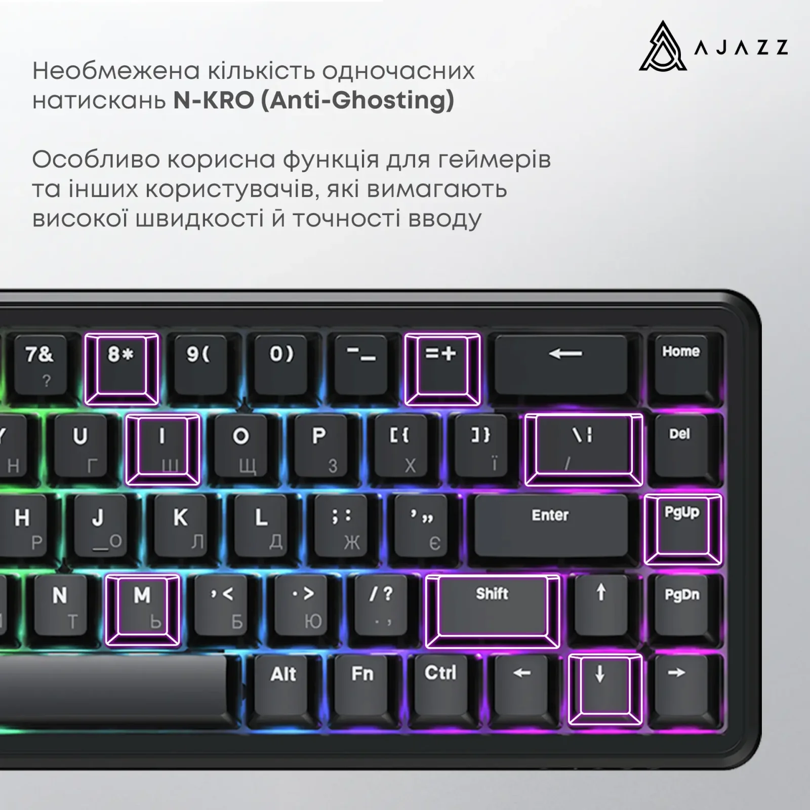 Клавиатура Ajazz AK680 Max Magnetic Switch Black (AK680-WM-B-A) UA