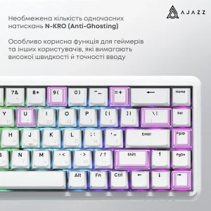 Клавиатура Ajazz AK680 Max Magnetic Switch White (AK680-WM-W-A) UA