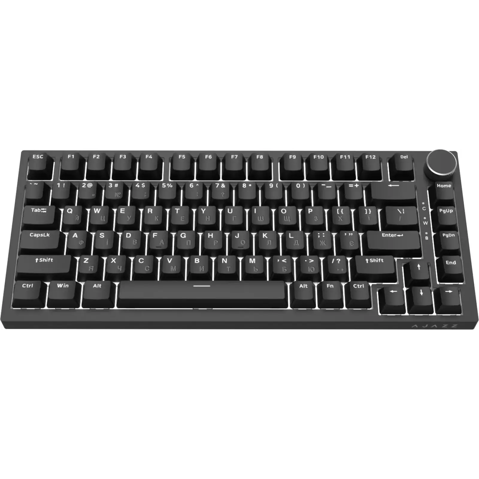 Клавіатура Ajazz AK820 Red Switch Black USB-C (AK820-R-B) UA