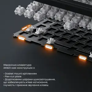 Клавіатура Ajazz AK820 Red Switch Black USB-C (AK820-R-B) UA