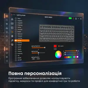 Клавіатура Ajazz AK820 Red Switch Black USB-C (AK820-R-B) UA