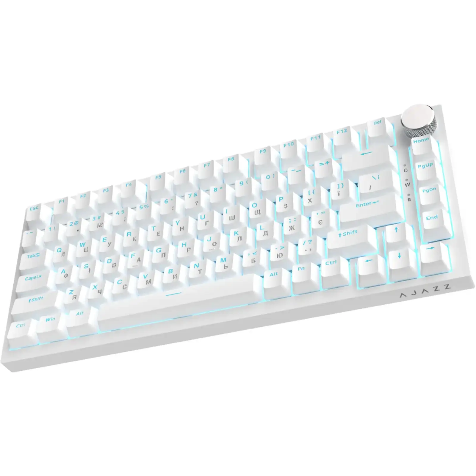 Клавіатура Ajazz AK820 Red Switch White USB-C (AK820-R-W) UA