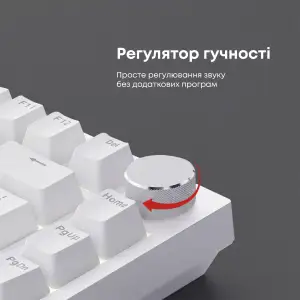 Клавіатура Ajazz AK820 Red Switch White USB-C (AK820-R-W) UA