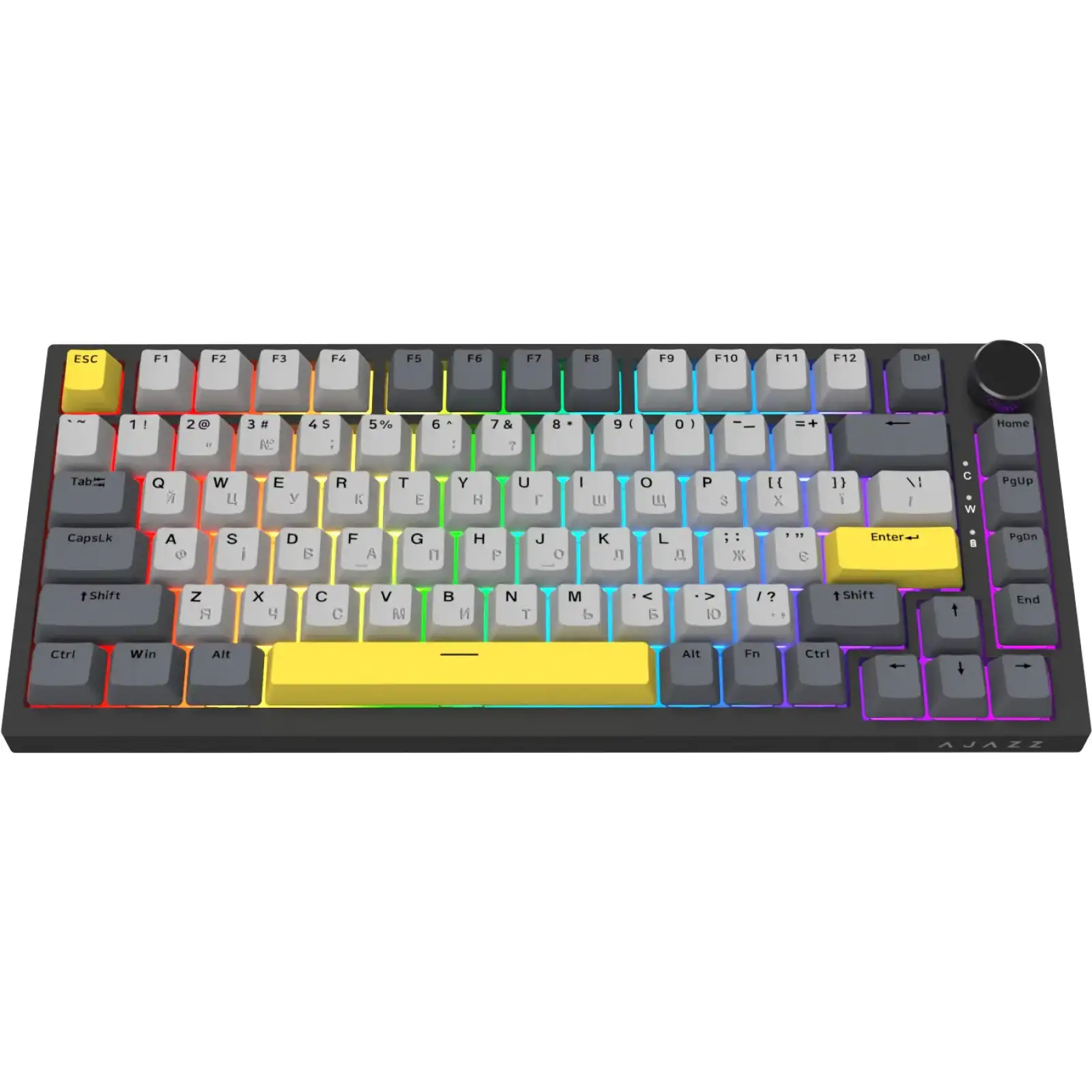 Клавіатура Ajazz AK820 Sea Salt Switch Black USB-C (AK820-SS-BGY) UA
