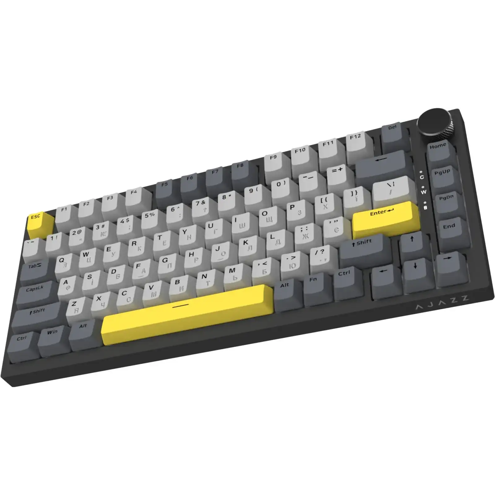 Клавіатура Ajazz AK820 Sea Salt Switch Black USB-C (AK820-SS-BGY) UA