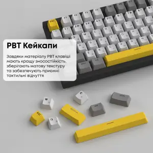 Клавіатура Ajazz AK820 Sea Salt Switch Black USB-C (AK820-SS-BGY) UA