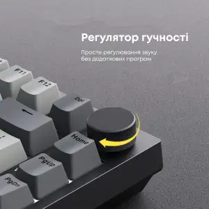 Клавіатура Ajazz AK820 Sea Salt Switch Black USB-C (AK820-SS-BGY) UA