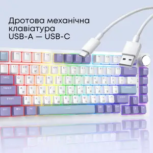 Клавіатура Ajazz AK820 Sea Salt Switch White USB-C (AK820-SS-PWB) UA