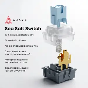 Клавіатура Ajazz AK820 Sea Salt Switch White USB-C (AK820-SS-PWB) UA