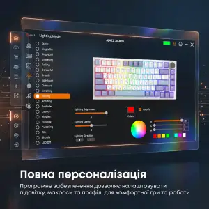 Клавіатура Ajazz AK820 Sea Salt Switch White USB-C (AK820-SS-PWB) UA