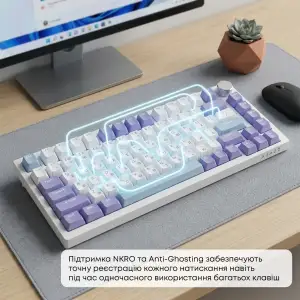 Клавіатура Ajazz AK820 Sea Salt Switch White USB-C (AK820-SS-PWB) UA