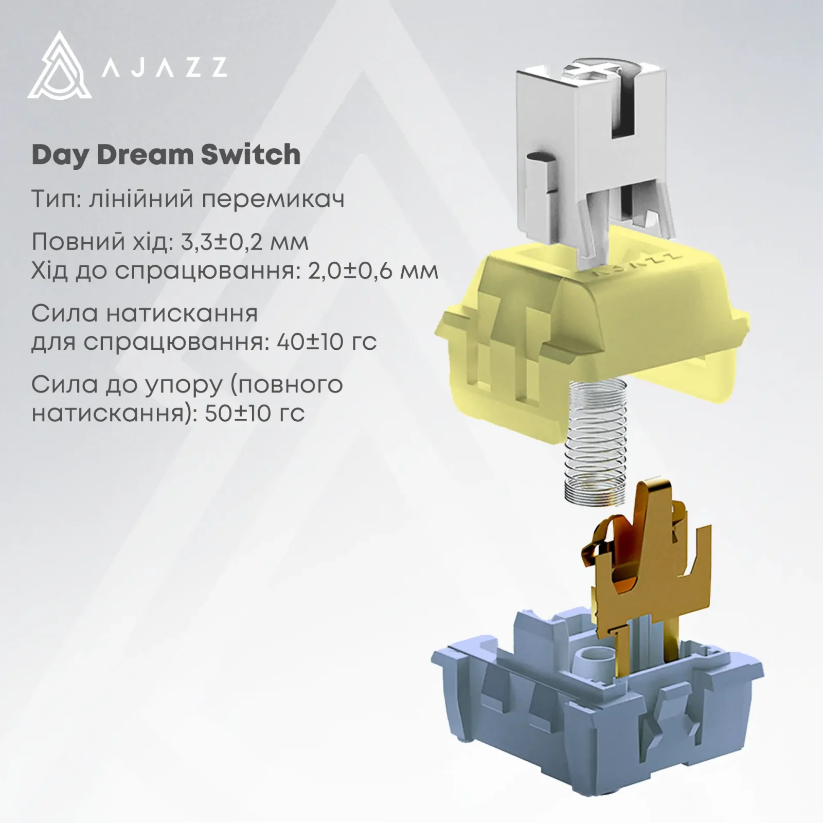 Клавиатура беспроводная Ajazz AK820 Max Plus Day Dream Switch White (AK820MAX-DD-BWD) UA