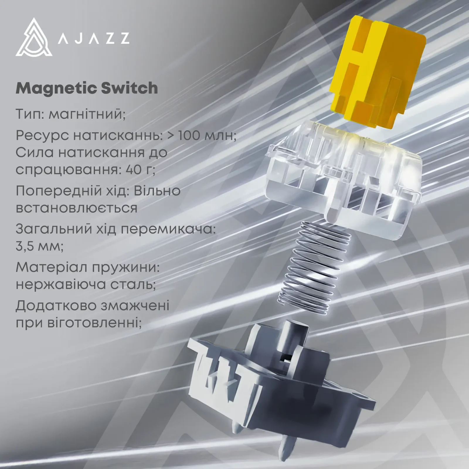 Клавиатура Ajazz AK820 Max Magnetic Switch White (AK820MAX-WM-PWB) UA