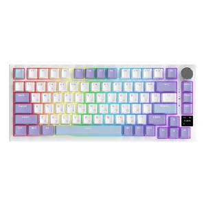 Клавіатура бездротова Ajazz AK820 Pro Flying Fish Switch Purple RGB With Screen (AK820PRO-FF-PWB) UA