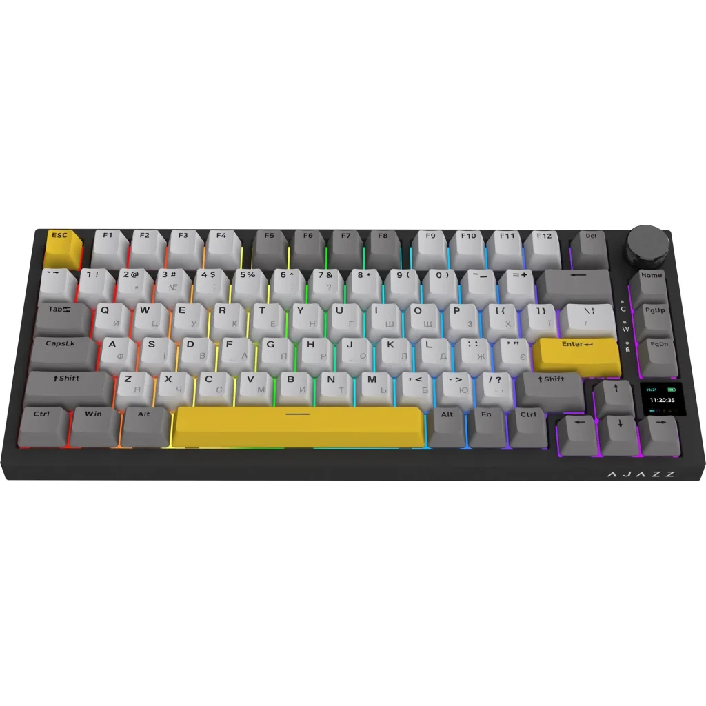 Клавиатура беспроводная Ajazz AK820 Pro Gift Switch Black (AK820PRO-G-BGY) UA