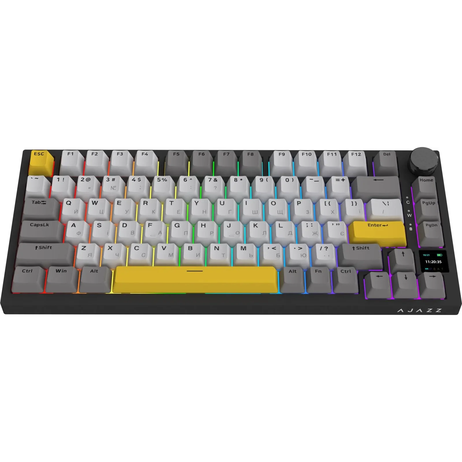 Клавиатура беспроводная Ajazz AK820 Pro Gift Switch Black (AK820PRO-G-BGY) UA