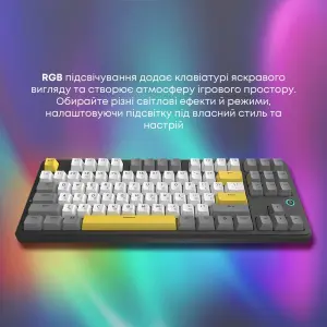 Клавиатура Ajazz AK870 V2 Flying Fish Switch Black Gray Yellow (AK870-V2-FF-BGY) UA