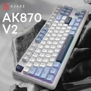 Клавиатура Ajazz AK870 V2 Flying Fish Switch White (AK870-V2-FF-BWB) UA