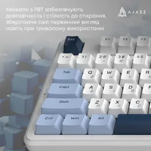 Клавиатура Ajazz AK870 V2 Flying Fish Switch White (AK870-V2-FF-BWB) UA