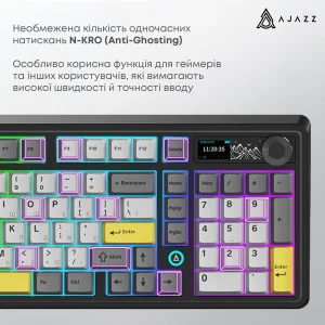 Клавиатура беспроводная Ajazz AK980 Clear Sky Switch Black (AK980-CS-BGY) UA