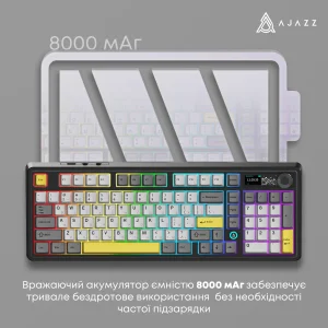 Клавиатура беспроводная Ajazz AK980 Clear Sky Switch Black (AK980-CS-BGY) UA