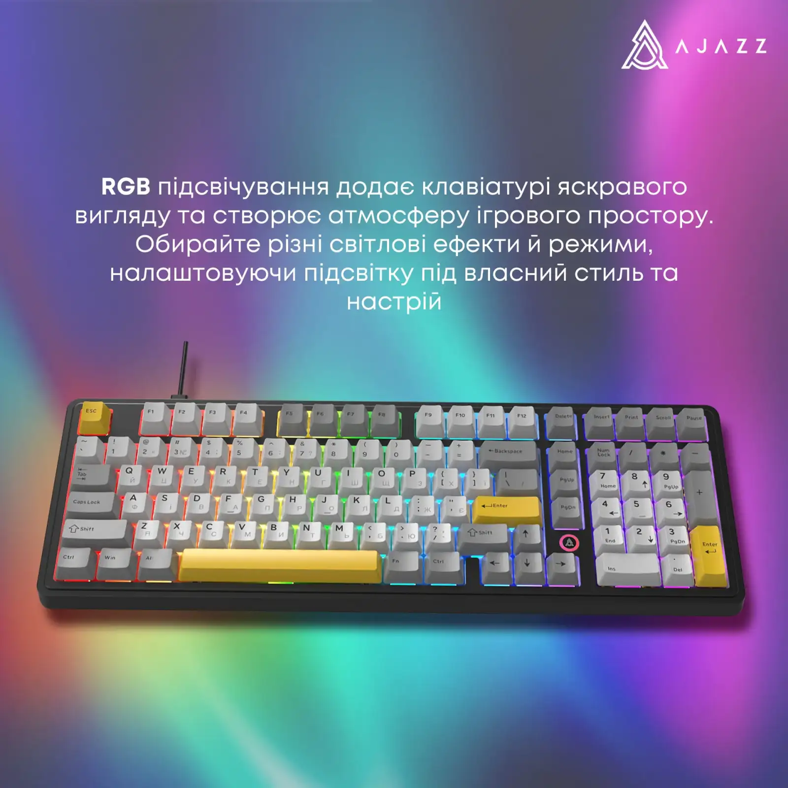 Клавіатура Ajazz AK980 Magnetic Switch Black (AK980-MAX-M-BGY) UA