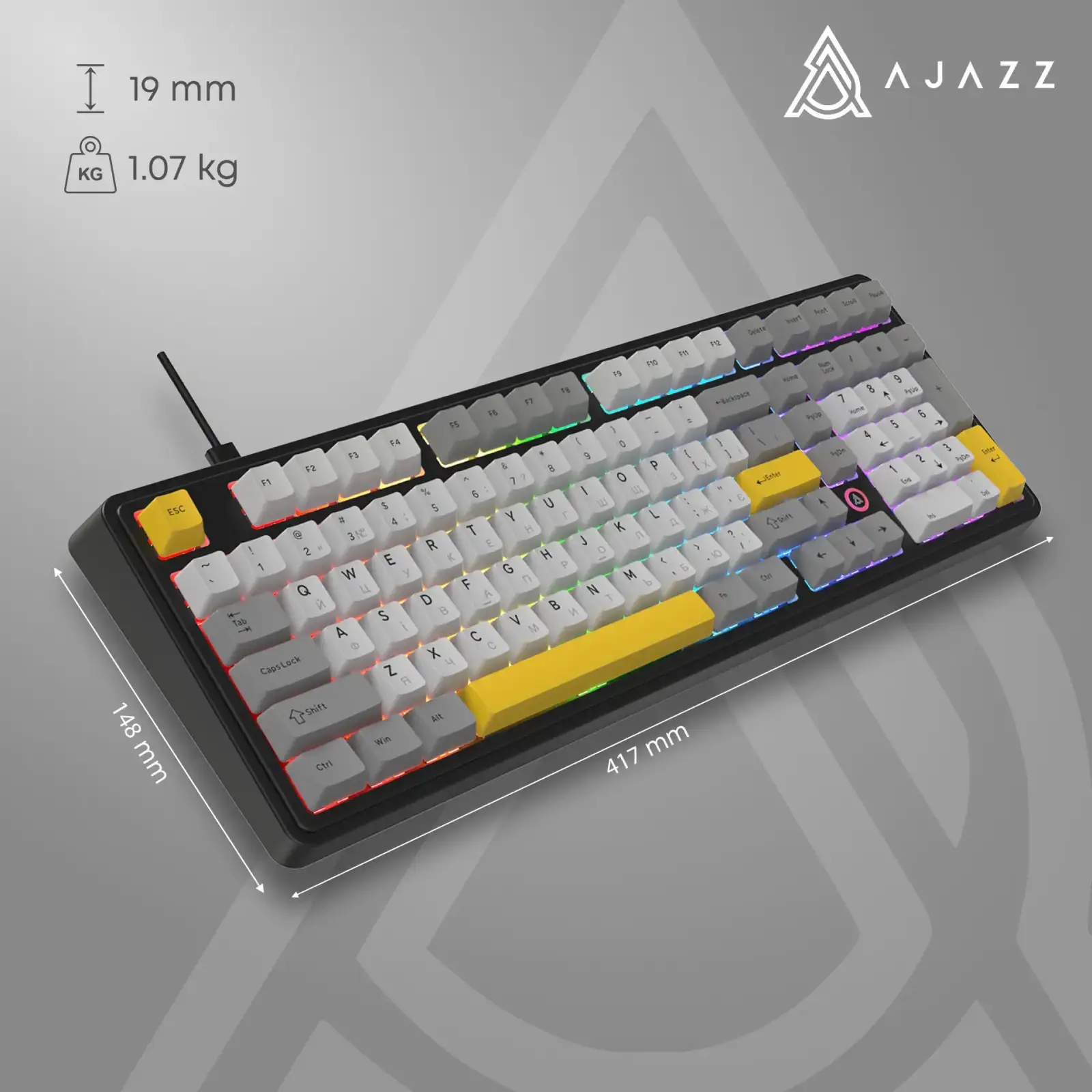 Клавіатура Ajazz AK980 Magnetic Switch Black (AK980-MAX-M-BGY) UA