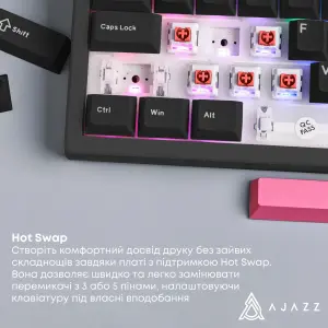 Клавиатура Ajazz AK980 Red Switch Black Red (AK980-R-BR) UA