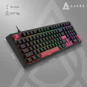 Клавиатура Ajazz AK980 Red Switch Black Red (AK980-R-BR) UA