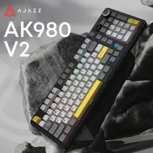 Клавіатура бездротова Ajazz AK980 V2 Gift Switch V2 Black (AK980-V2-G-BGY) UA