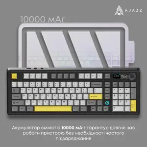 Клавіатура бездротова Ajazz AK980 V2 Gift Switch V2 Black (AK980-V2-G-BGY) UA
