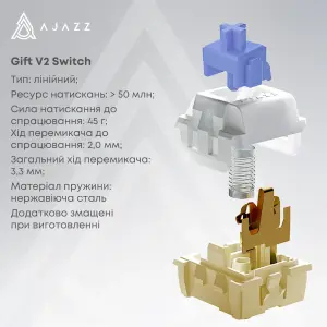 Клавиатура беспроводная Ajazz AK980 V2 Gift Switch V2 White (AK980-V2-G-PWB) UA