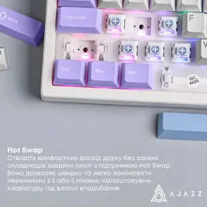 Клавиатура беспроводная Ajazz AK980 V2 Gift Switch V2 White (AK980-V2-G-PWB) UA