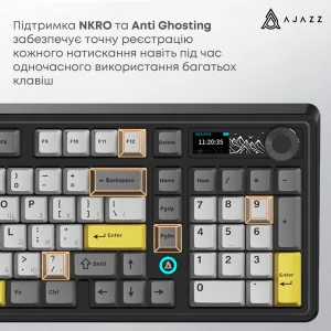 Клавіатура бездротова Ajazz AK980 V2 Maillard Switch Black (AK980-V2-M-BGY) UA
