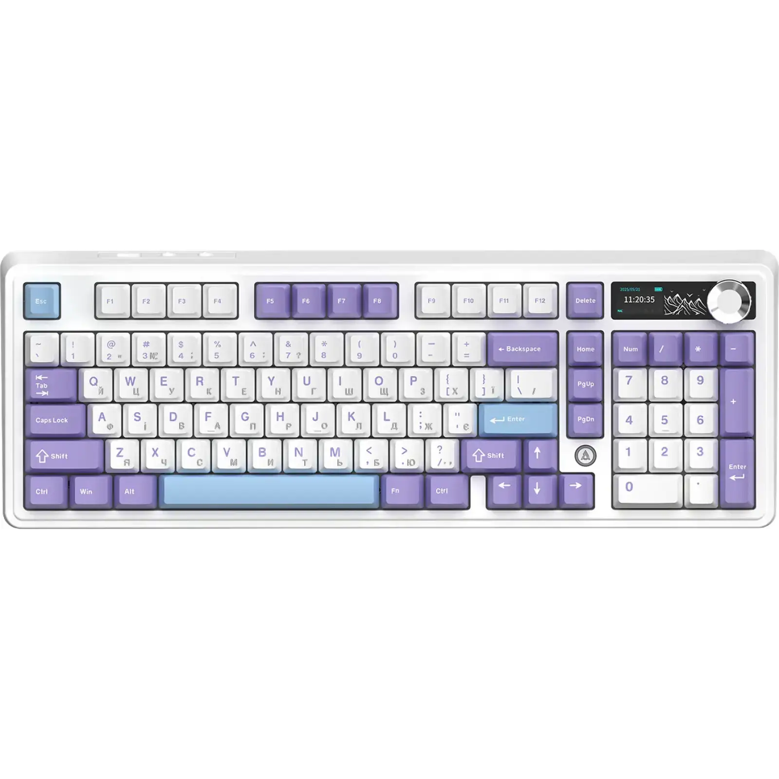 Клавіатура бездротова Ajazz AK980 V2 Maillard Switch White (AK980-V2-M-PWB) UA