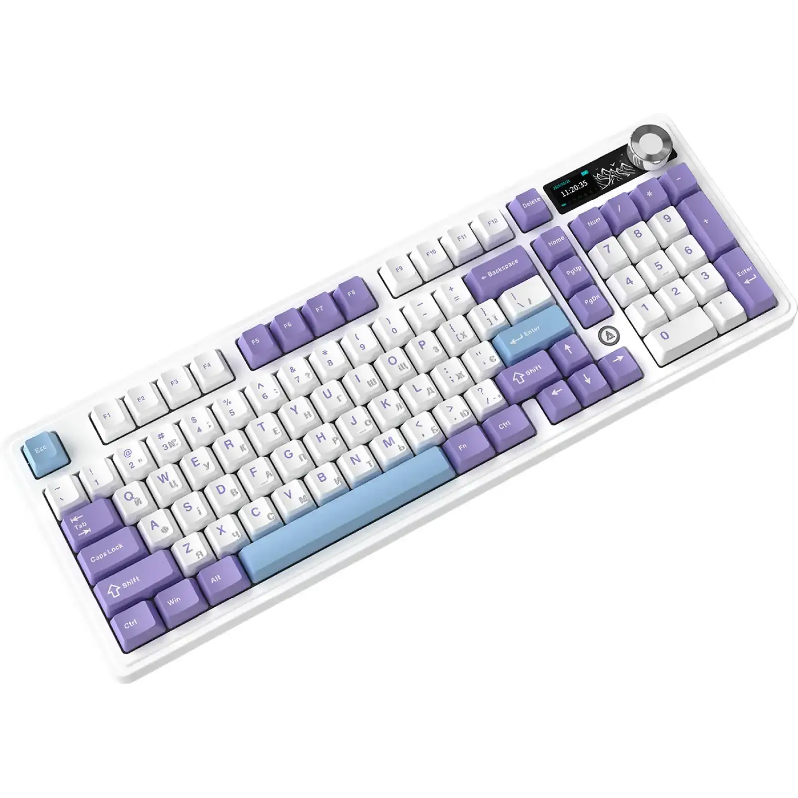 Клавіатура бездротова Ajazz AK980 V2 Maillard Switch White (AK980-V2-M-PWB) UA