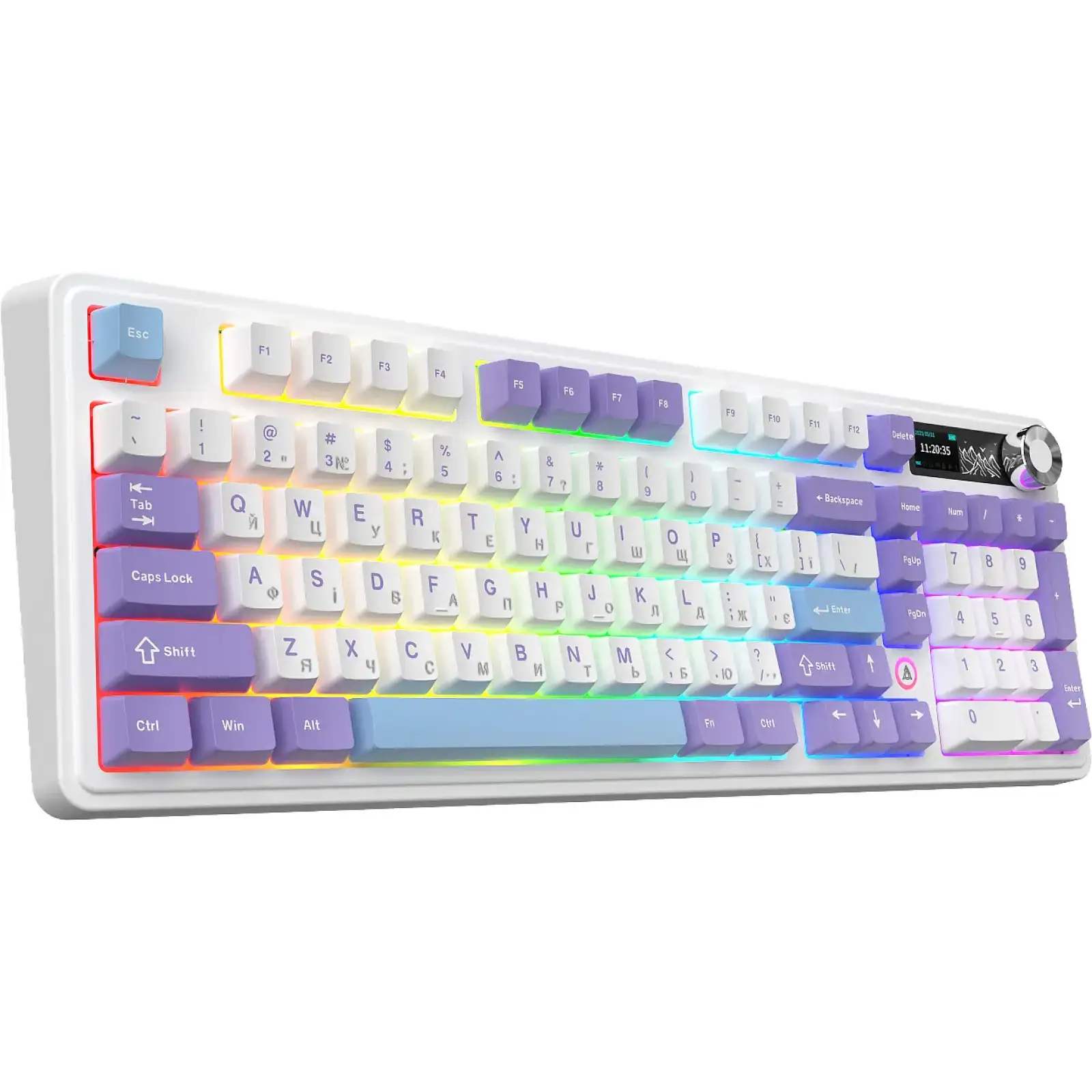 Клавіатура бездротова Ajazz AK980 V2 Maillard Switch White (AK980-V2-M-PWB) UA