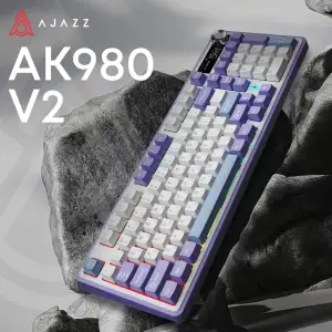 Клавіатура бездротова Ajazz AK980 V2 Maillard Switch White (AK980-V2-M-PWB) UA