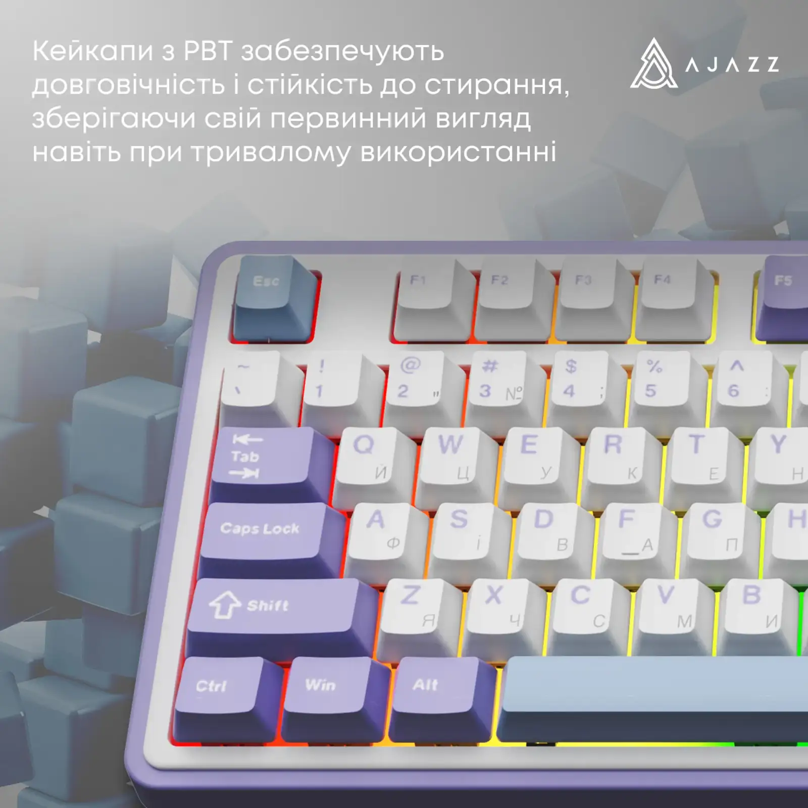 Клавіатура бездротова Ajazz AK980 V2 Maillard Switch White (AK980-V2-M-PWB) UA